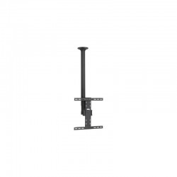 Silla fija Villalgordo bali negro chasis cromo con brazos