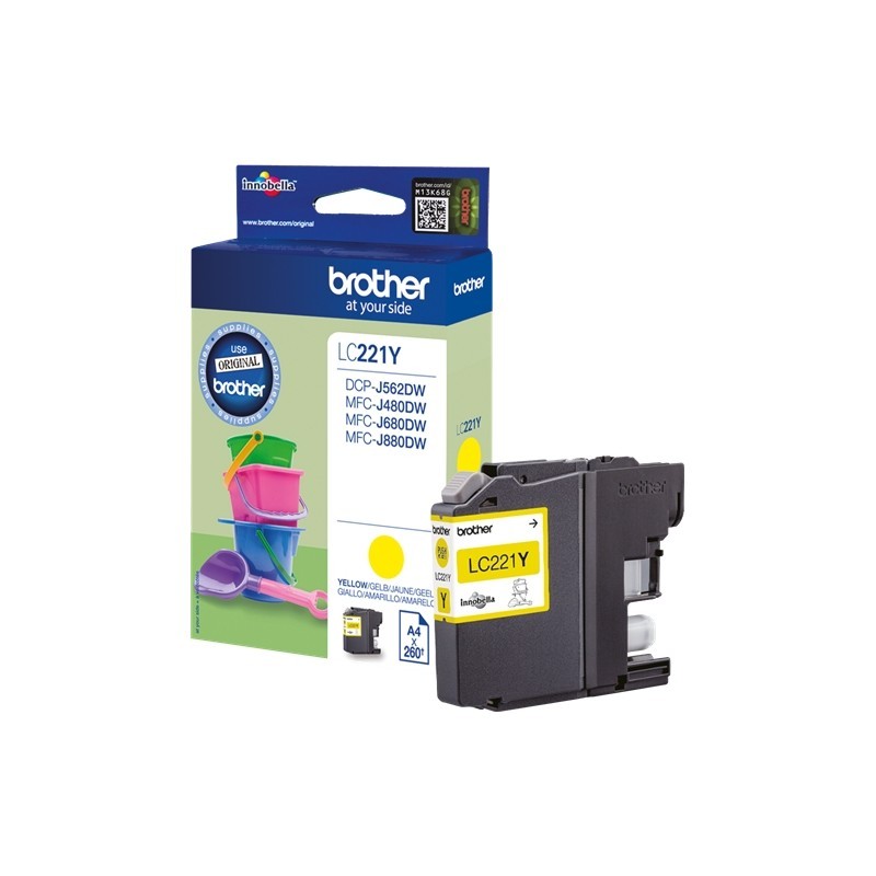 Brother lc225xl amarillo cartucho de tinta original - lc225xlybp