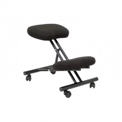 Silla Alocén malla negra asiento bali azul claro brazos regulables cabecero fijo
