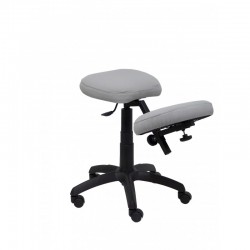 Silla Alocén malla negra asiento bali rosa brazos regulables cabecero fijo