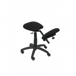 Silla Alocén malla negra asiento bali naranja oscuro brazos regulables cabecero fijo