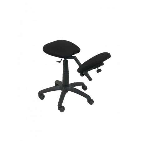 Silla Alocén malla negra asiento bali naranja oscuro brazos regulables cabecero fijo