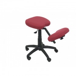 Silla Alocén malla negra asiento bali naranja brazos regulables cabecero fijo