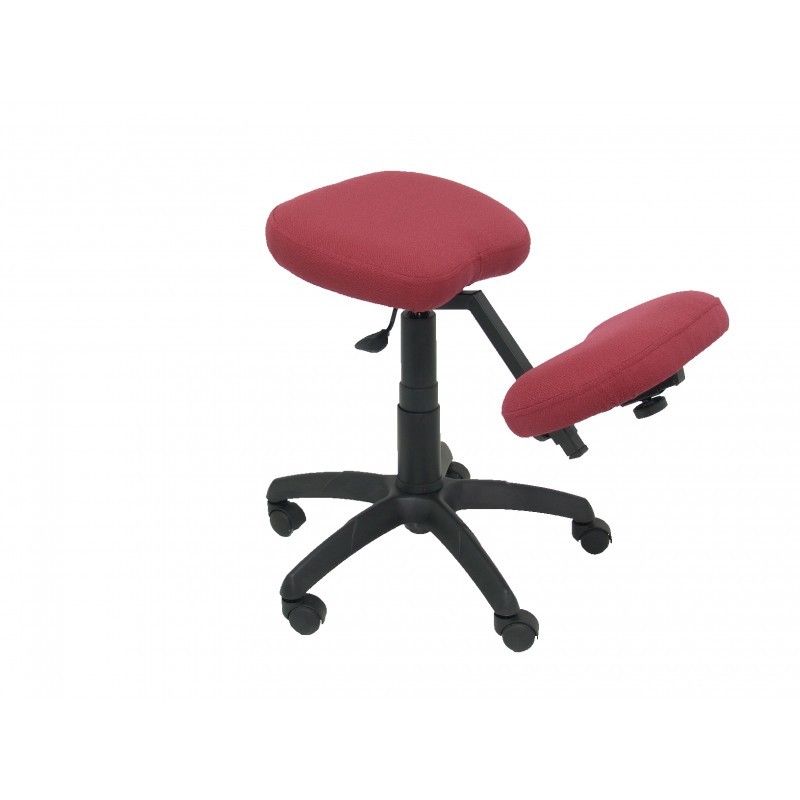 Silla Alocén malla negra asiento bali naranja brazos regulables cabecero fijo