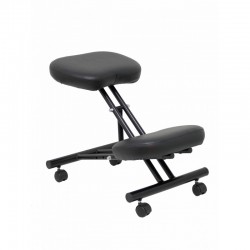 Silla Alocén malla negra asiento bali granate brazos regulables cabecero fijo