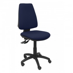 Silla Alocén malla negra asiento similpiel verde botella brazos regulables cabecero fijo