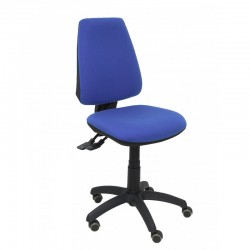 Silla Alocén malla negra asiento similpiel naranja brazos regulables cabecero fijo