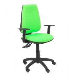 Silla Alocén malla negra asiento similpiel gris brazos regulables cabecero fijo