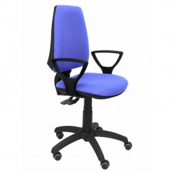 Silla Cilanco blanca malla blanca asiento bali granate brazo regulable base cromada ruedas de parqué