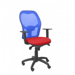 Silla Ayna similpiel morado brazos regulables