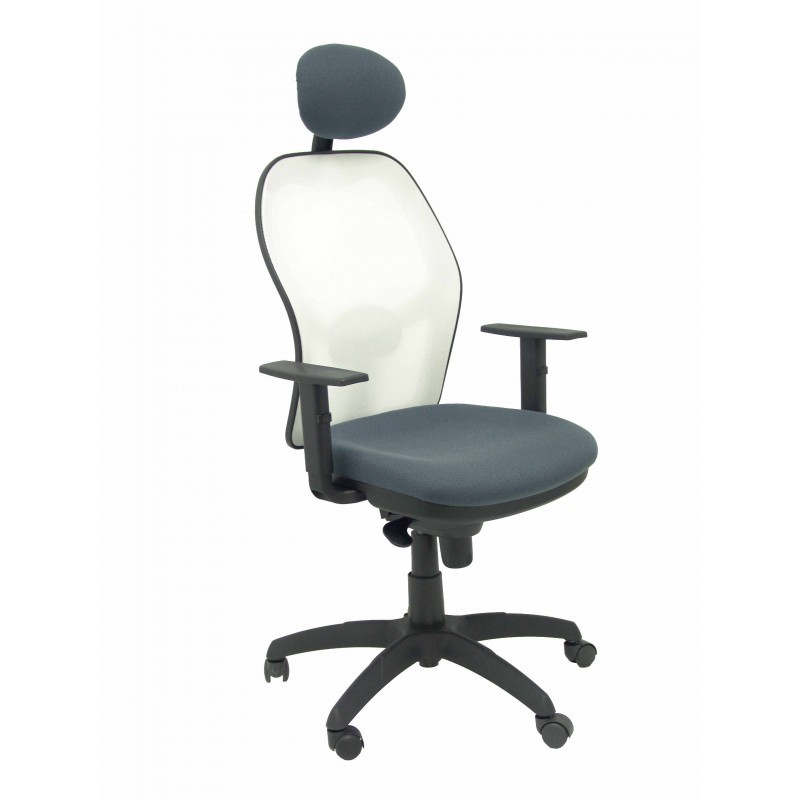 Silla Ayna similpiel gris brazos regulables