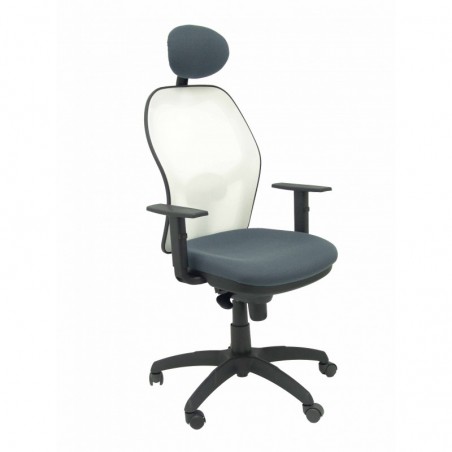 Silla Ayna similpiel gris brazos regulables