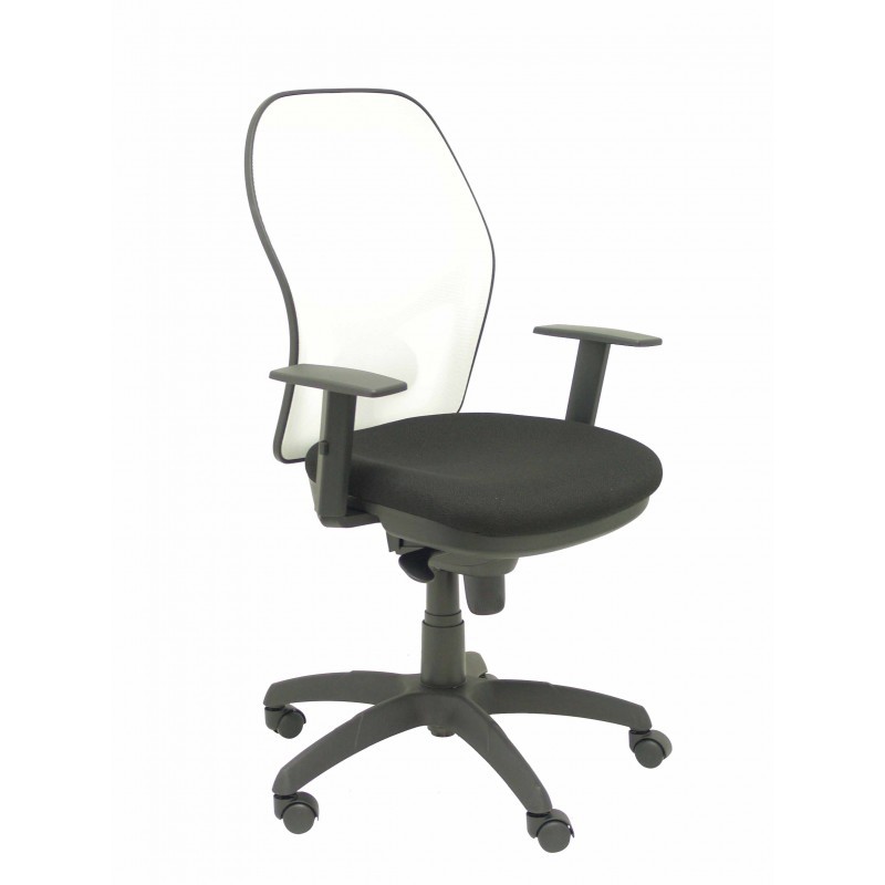 Silla Elche blanca asincro bali azul claro ruedas de parqué