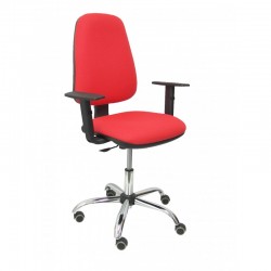 Silla Sierra S bali blanco con brazos regulables base poliamida negra