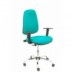Silla Sierra S bali marrón oscuro con brazos regulables base poliamida negra