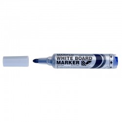 Bic Velleda Kids Pizarra Escolar Blanca y Milimetrada + 1 Marcador Velleda Azul + 1 Borrador - Dimensiones: 20x30cm