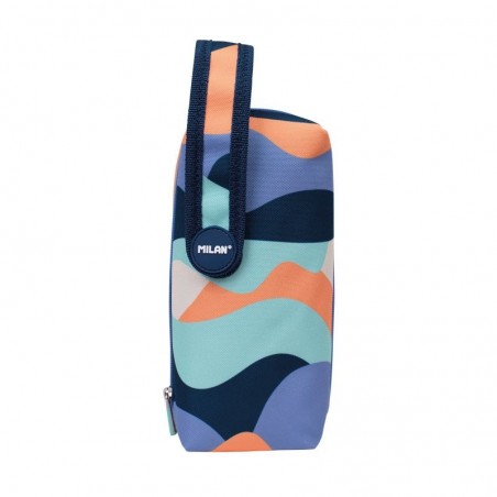 Mochila escolar con ruedas azul y negro geometric - renglones totto ma03eco006-2210p-3jg