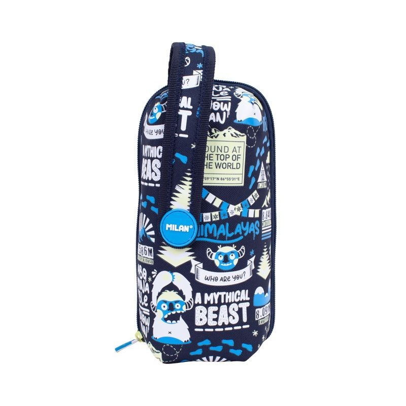 Estuche escolar tres compartimentos azul y negro geometric - tablero totto ac52eco012-2210z-3jg