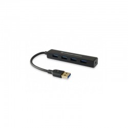 Nilox Auriculares USB con Microfono - Microfono Flexible - Diadema Ajustable - Controles en Cable - Cable de 1.80m - Color Negr