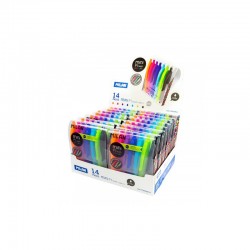 Kit 10 hojas etiquetas blancas y fluorescentes para oficina mix 10 formatos tico ticoa4-mix