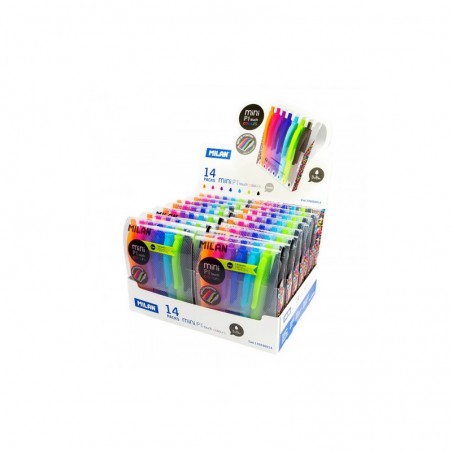 Kit 10 hojas etiquetas blancas y fluorescentes para oficina mix 10 formatos tico ticoa4-mix