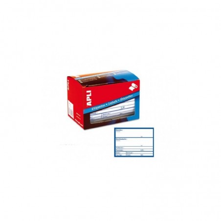 Paquete 10 hojas etiquetas satinadas oro 48x18 mm tico e-gl-4818