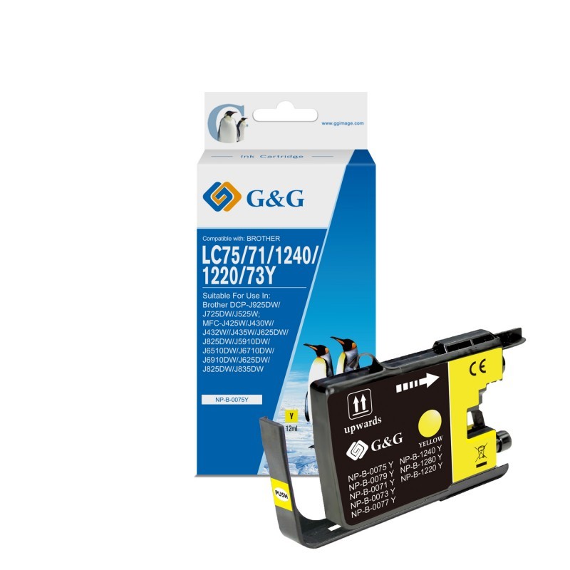 G&g brother lc1240xl/lc1220xl negro cartucho de tinta generico - reemplaza lc1240bk/lc1220bk