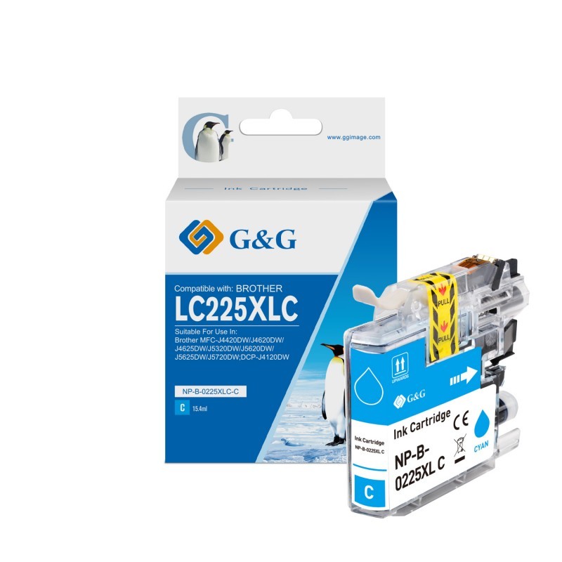 G&g brother lc1240xl/lc1220xl/lc1280xl cyan cartucho de tinta generico - reemplaza lc1240c/lc1220c/lc1280xlc
