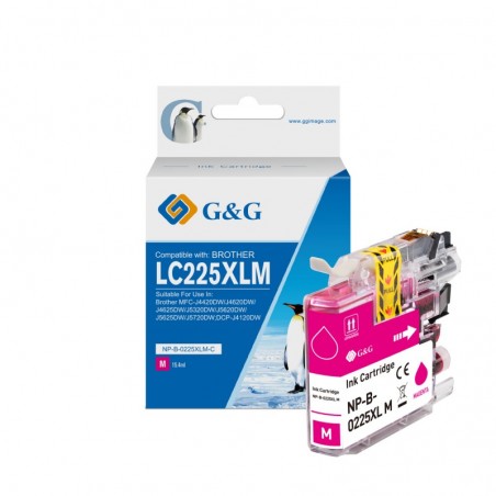G&g brother lc1240xl/lc1220xl/lc1280xl magenta cartucho de tinta generico - reemplaza lc1240m/lc1220m/lc1280xlm