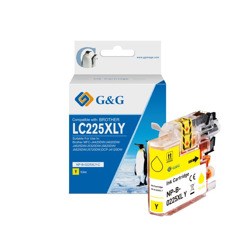 G&g brother lc1240xl/lc1220xl/lc1280xl amarillo cartucho de tinta generico - reemplaza lc1240y/lc1220y/lc1280xly