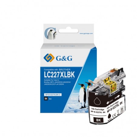 G&g brother lc225xl cyan cartucho de tinta generico - reemplaza lc225xlc
