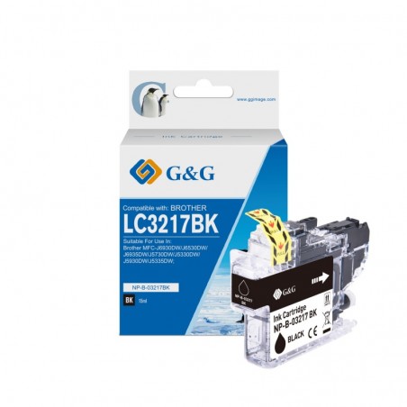 G&g brother lc3213/lc3211 negro cartucho de tinta generico - reemplaza lc3213bk/lc3211bk