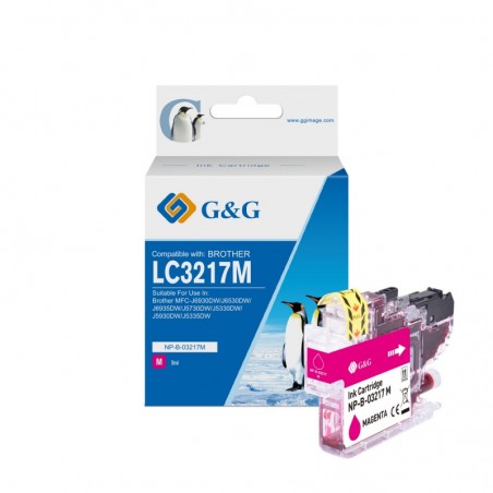 G&g brother lc3213/lc3211 magenta cartucho de tinta generico - reemplaza lc3213m/lc3211m